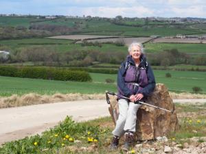 Kay on Kirklees Way near Clayton Hall Farm