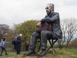 Seated man at YSP