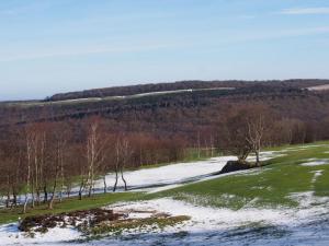 Wharncliffe Crags over Stocksbridge Golf Course