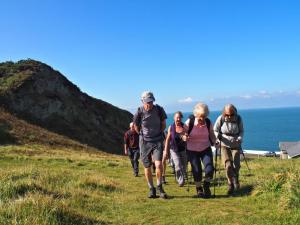 Climbing away from Bull Point