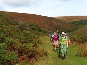 Carole up front on Exmoor