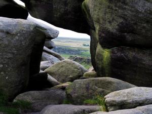 Carl Wark through Higger Tor rocks