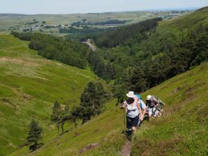 Climbing alongside Ruddle Clough