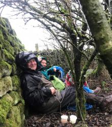 Huddling over lunch break