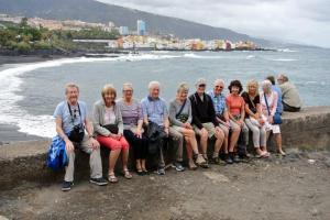 On the sea wall, Punta Brava in the background