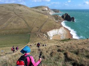 Durdle Door in the distance
